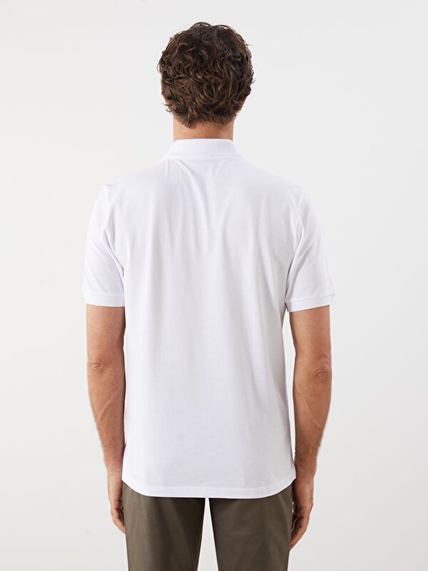 Moudda LC Waikiki - T-shirt jersey col polo manches courtes Homme Buxe blanc - Tunisie 4