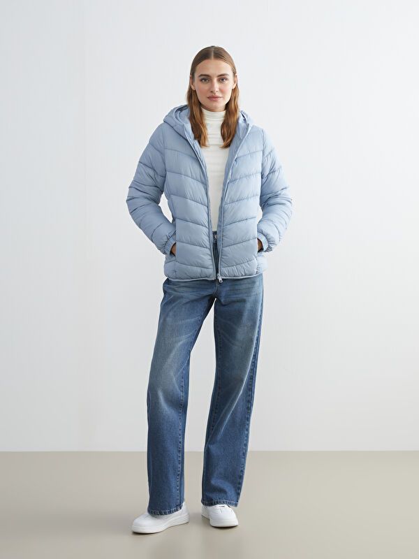 Moudda LC Waikiki - Manteau matelassé léger Femme Bleu pâté - Tunisie 2