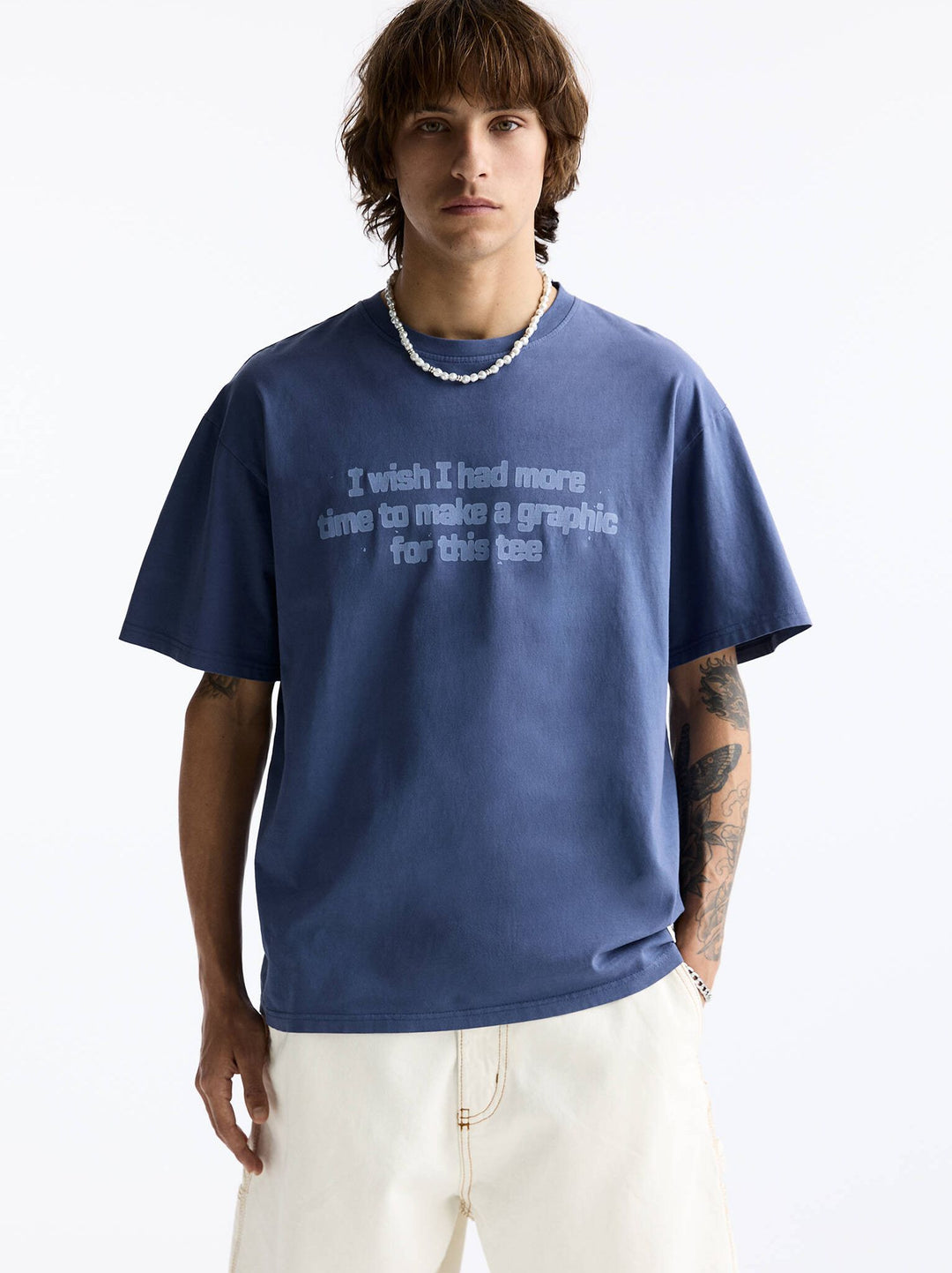 Moudda PULL & BEAR - T-Shirt STWD Lavé More Time Denim Wall - Tunisie 7