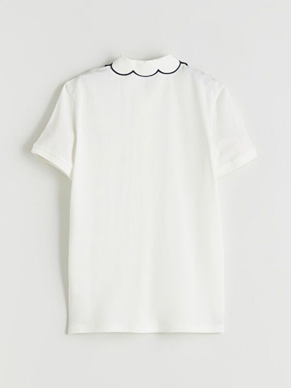 Moudda LC Waikiki - Body jersey manches courtes Fille Ecru - Tunisie 3