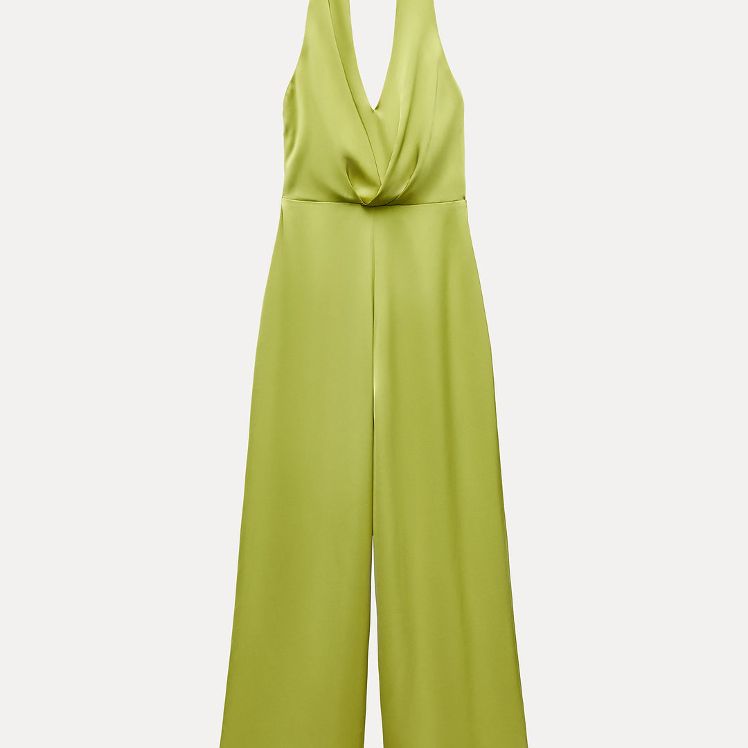 Moudda ZARA - Combinaison satin col licou pantalon ample - Tunisie 1