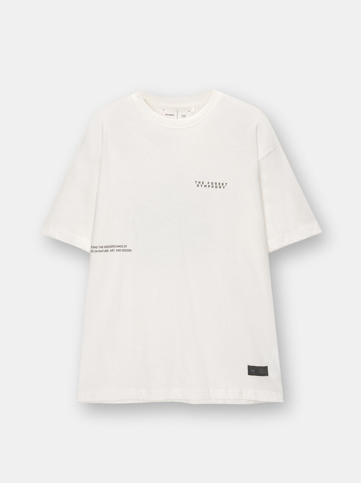 Moudda PULL & BEAR - T-Shirt Demi-Manches Black Label 01 Blanc Déchiré - Tunisie 2