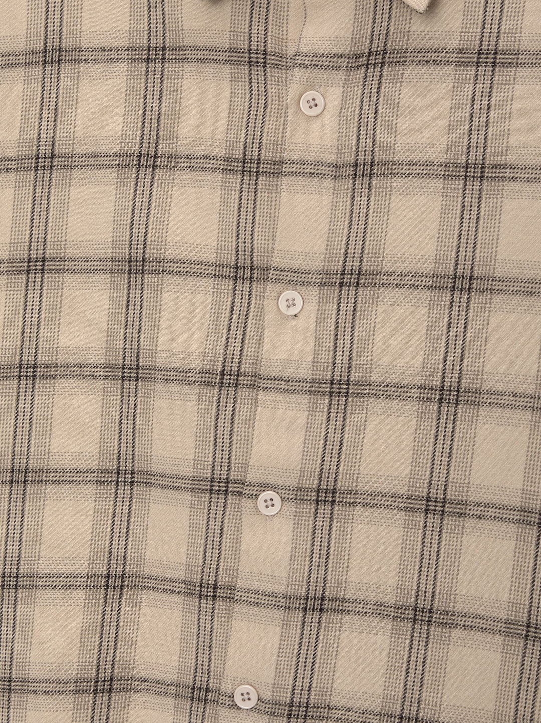 Moudda PULL & BEAR - Chemise Manches Longues Lavage Acide Écru - Tunisie 3