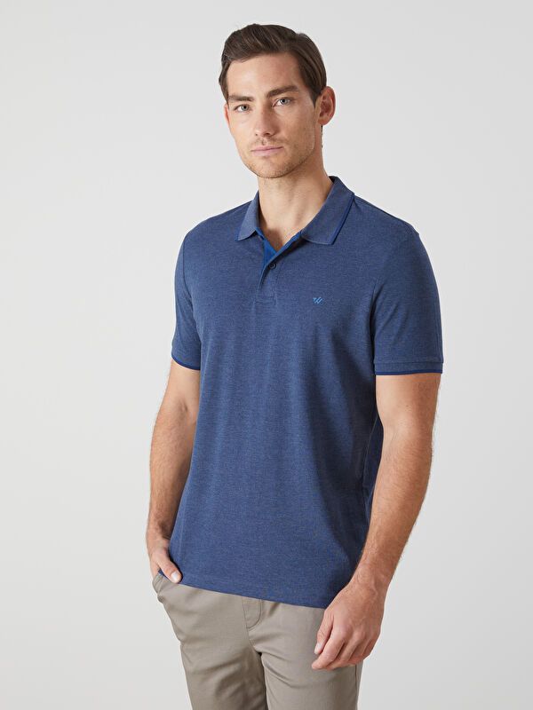 Moudda LC Waikiki - T-shirt col polo basique manches courtes en jersey - Tunisie 1