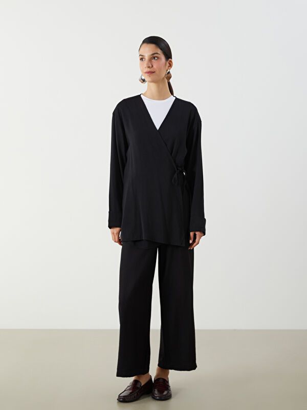 Moudda LC Waikiki - Pantalon tissé fin Femme Noir - Tunisie 1