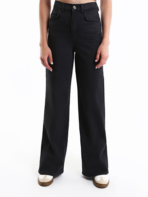 Moudda LC Waikiki - Pantalon tissé denim Femme Noir - Tunisie 2