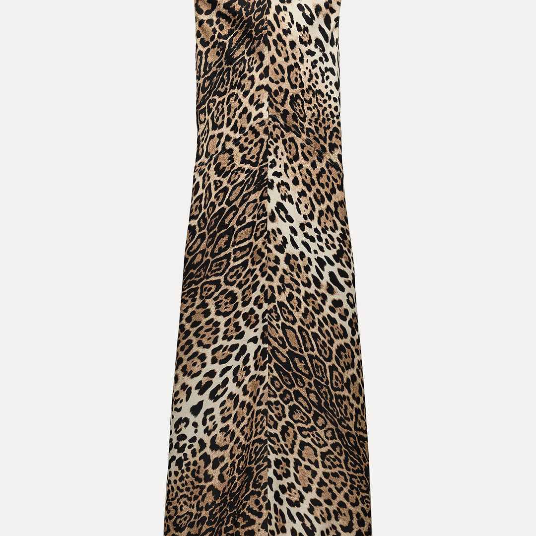 Moudda ZARA - Robe manches courtes coupes biais imprimé animalier - Tunisie 1