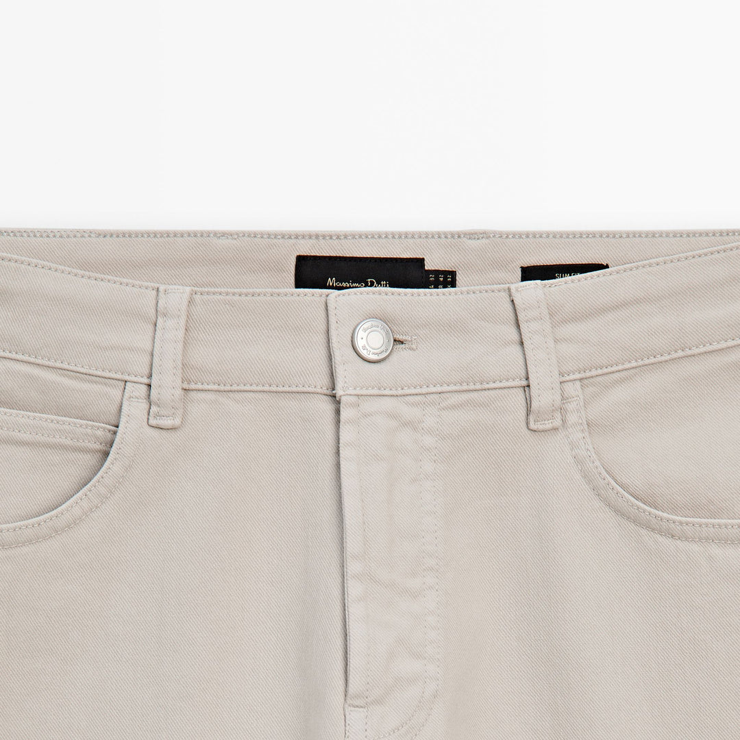 Moudda Massimo Dutti - Pantalon jean Bull denim coupe slim - Tunisie 4