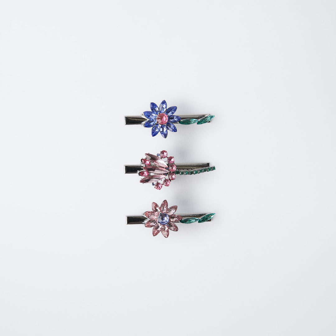 Moudda ZARA - Pack 3 Clips - Fleurs Cristal - Tunisie 1