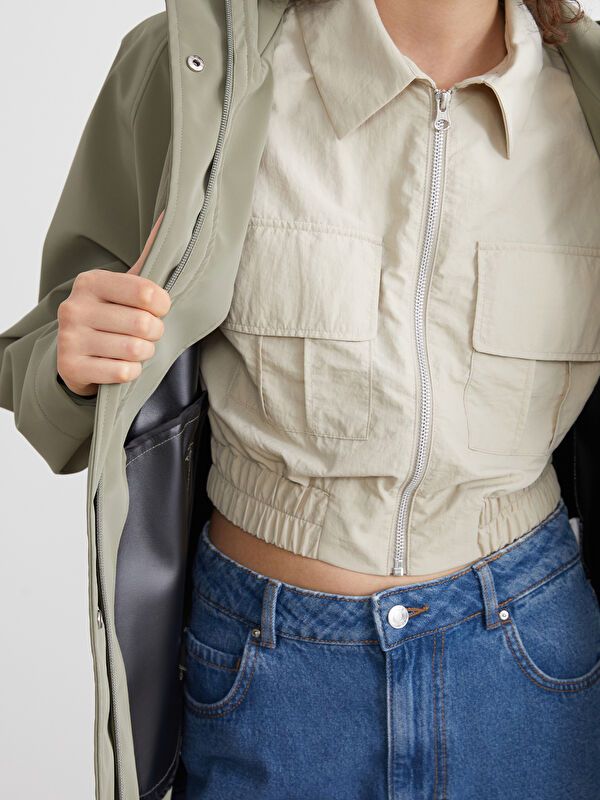 Moudda LC Waikiki - Imperméable Femme Kaki clair - Tunisie 4