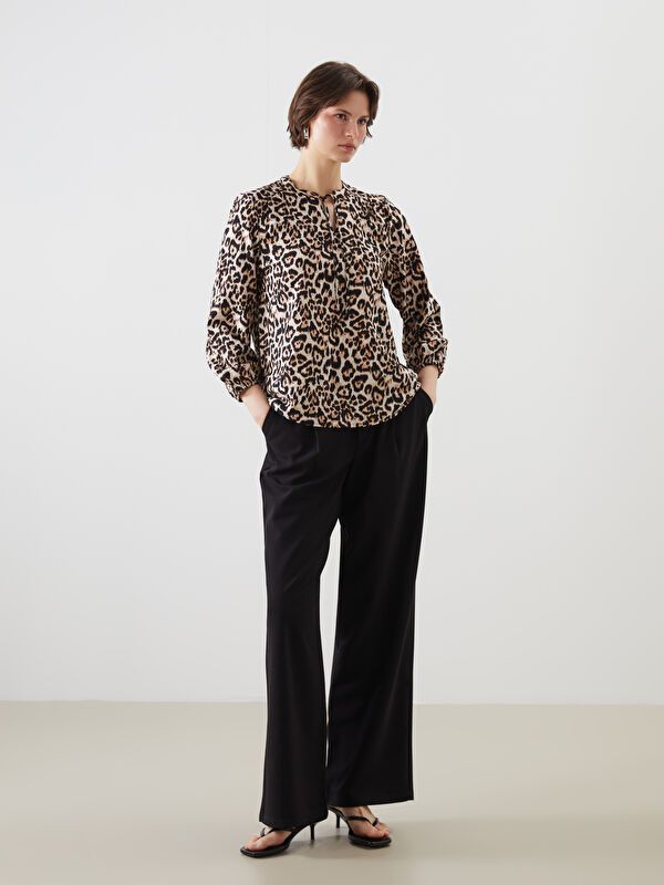 Moudda LC Waikiki - Blouse tissée imprimée manches longues Femme Imprimé mélange - Tunisie 2