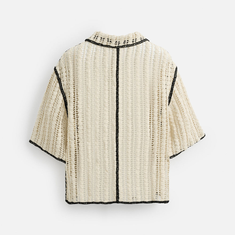 Moudda ZARA - Chemise Crochet - Col Polo (Crafted Midnight) - Tunisie 2
