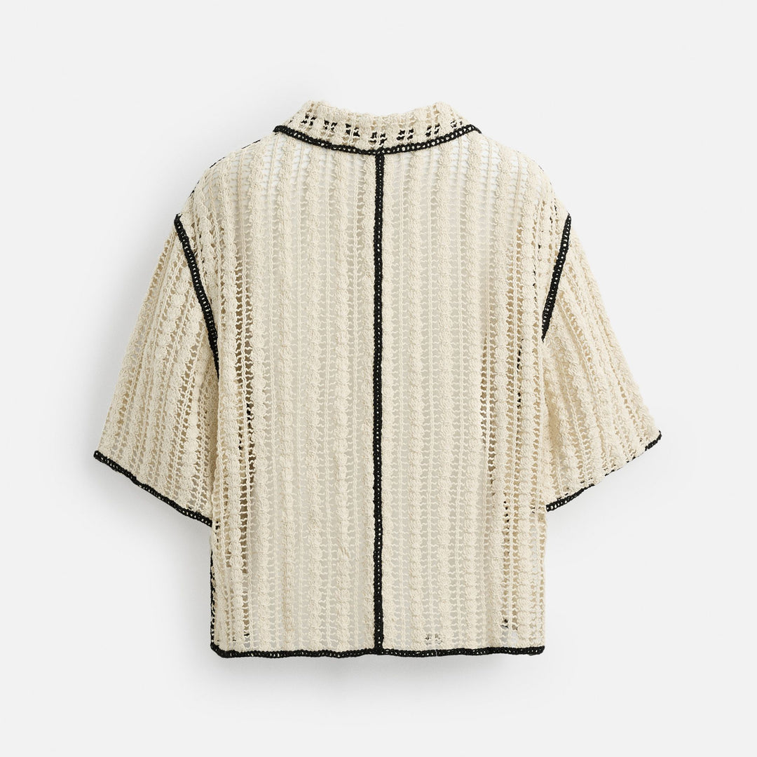 Moudda ZARA - Chemise Crochet - Col Polo (Crafted Midnight) - Tunisie 2