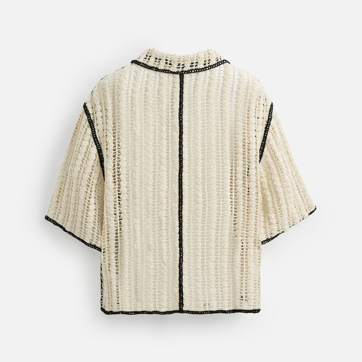 Moudda ZARA - Chemise Crochet - Col Polo (Crafted Midnight) - Tunisie 2