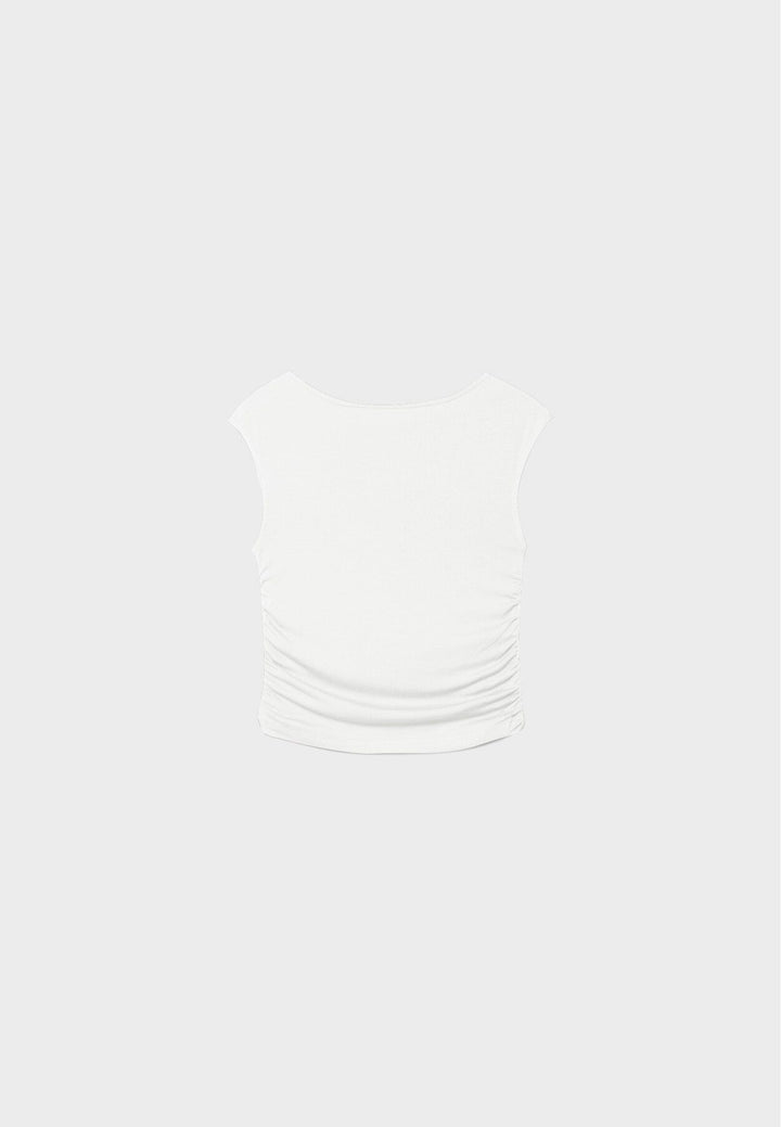 Moudda STRADIVARIUS - T-Shirt en Viscose Mini Manches Encolure Bateau - Tunisie 2