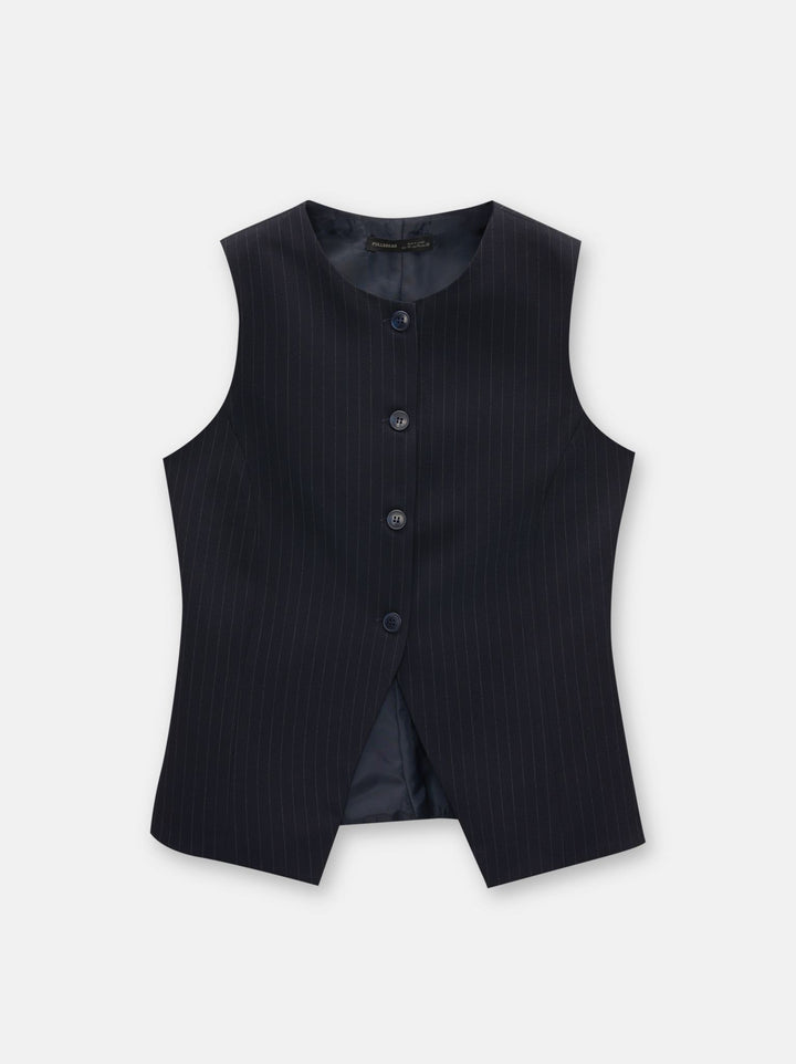 Moudda PULL & BEAR - Gilet Fermé Boutons Rayures Collection Marino - Tunisie 2