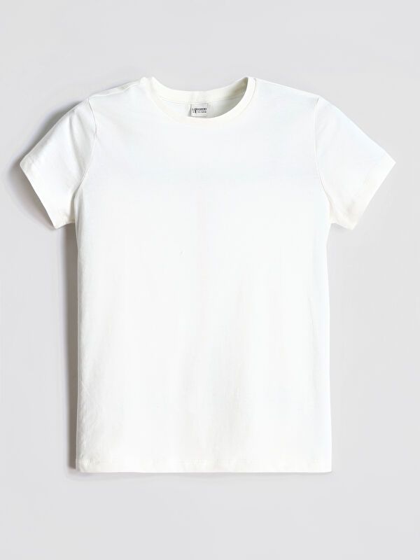 Moudda LC Waikiki - Body basique en jersey manches courtes Fille Buxe blanc - Tunisie 1