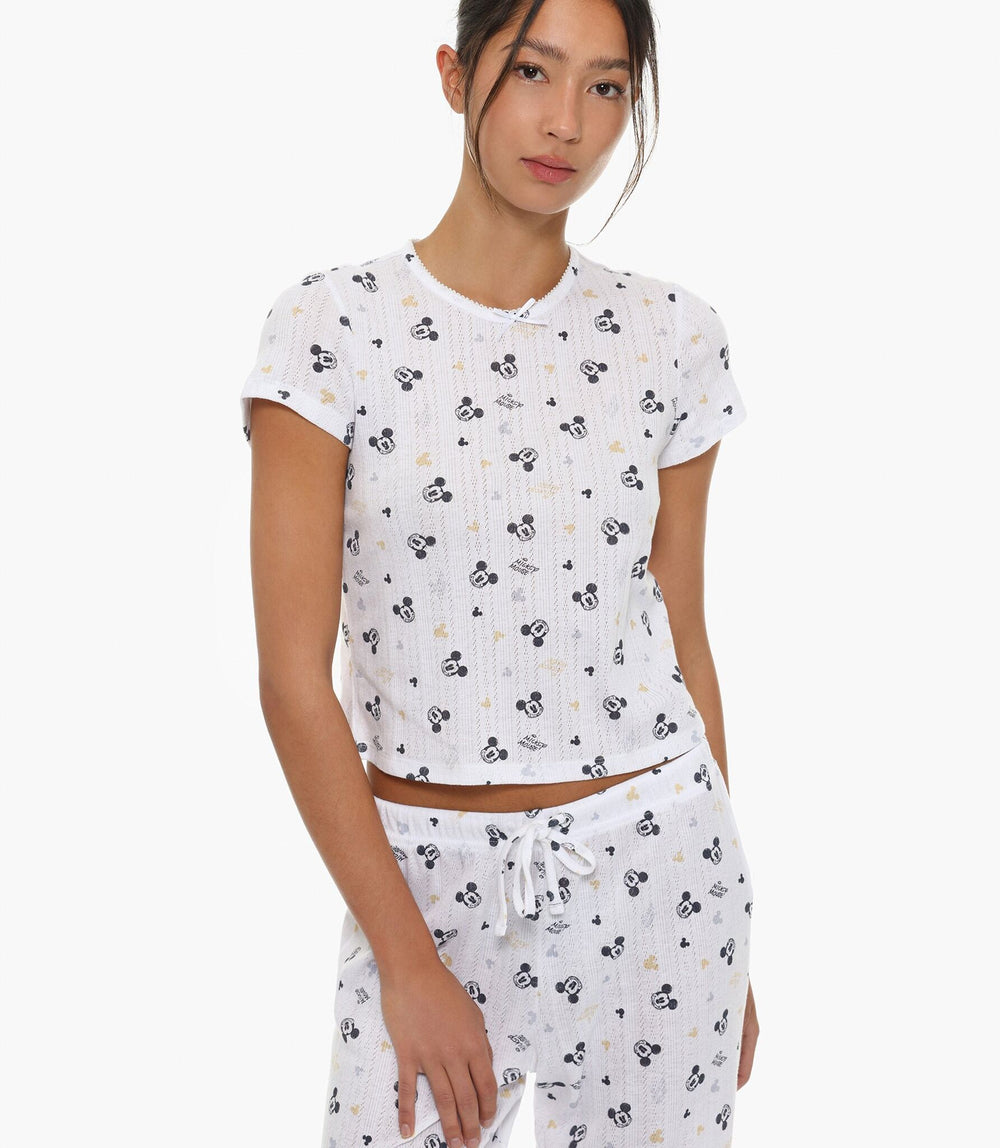 Moudda Lefties - T-Shirt Pyjama Pointelle - Mickey (Licence) - Tunisie 2