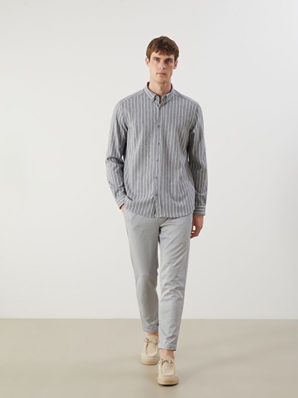 Moudda LC Waikiki - Pantalon tissé moyen Homme Mélange de gris - Tunisie 1