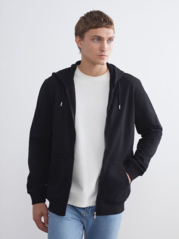 Moudda LC Waikiki - Cardigan jersey basique Homme Noir - Tunisie 1