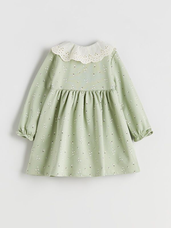 Moudda LC Waikiki - Robe tissée manches longues Fille Impression vert terne - Tunisie 2