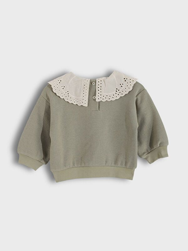 Moudda LC Waikiki - Sweatshirt en jersey Fille Vert terne - Tunisie 2