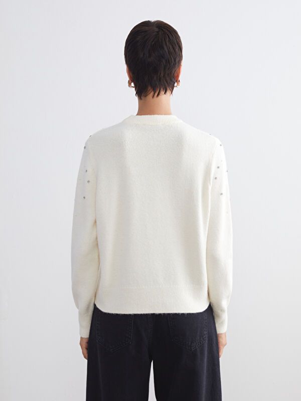 Moudda LC Waikiki - Pull tricot moyen Femme Mélange écru - Tunisie 4