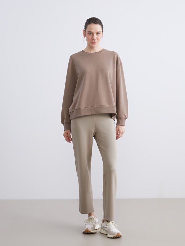 Moudda LC Waikiki - Sweatshirt jersey Femme Brun clair - Tunisie 2