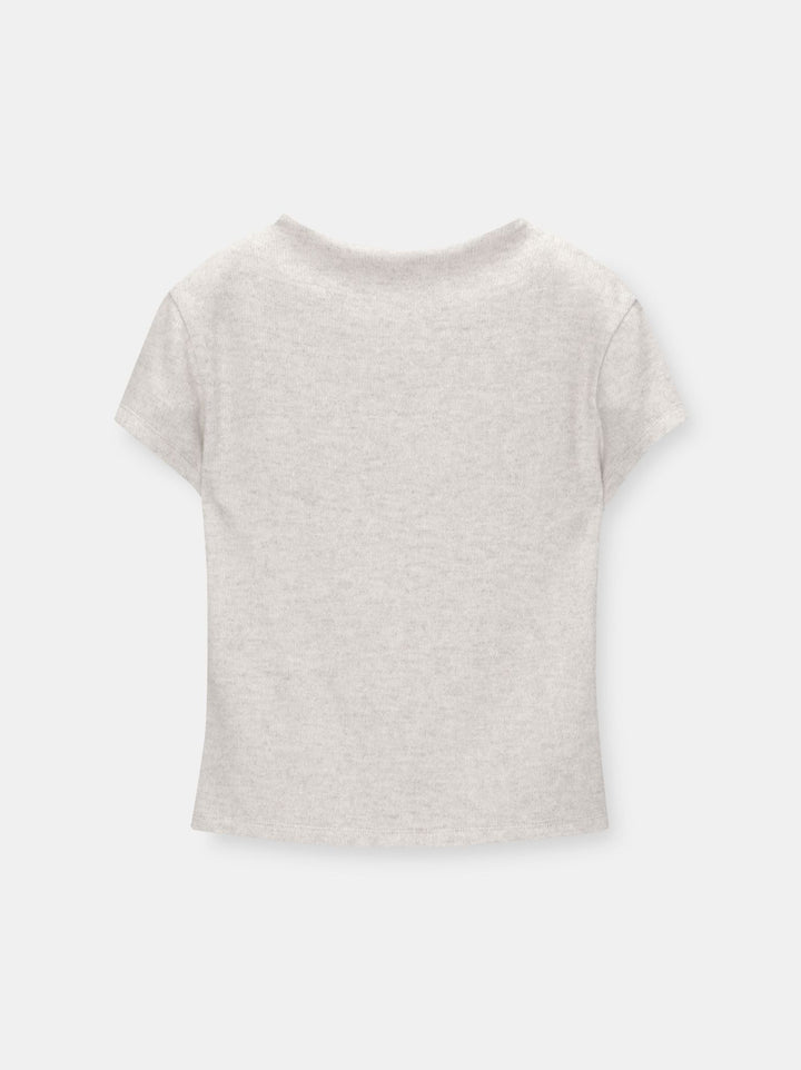 Moudda PULL & BEAR - Body Manches Courtes Col Cheminée Soft Touch Sable - Tunisie 4