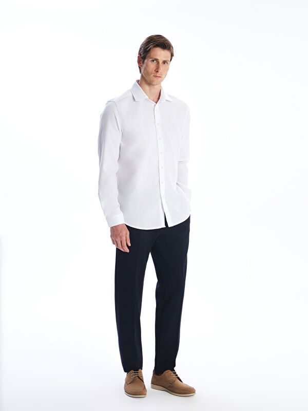 Moudda LC Waikiki - Chemise tissée manches longues Homme Buxe blanc - Tunisie 2