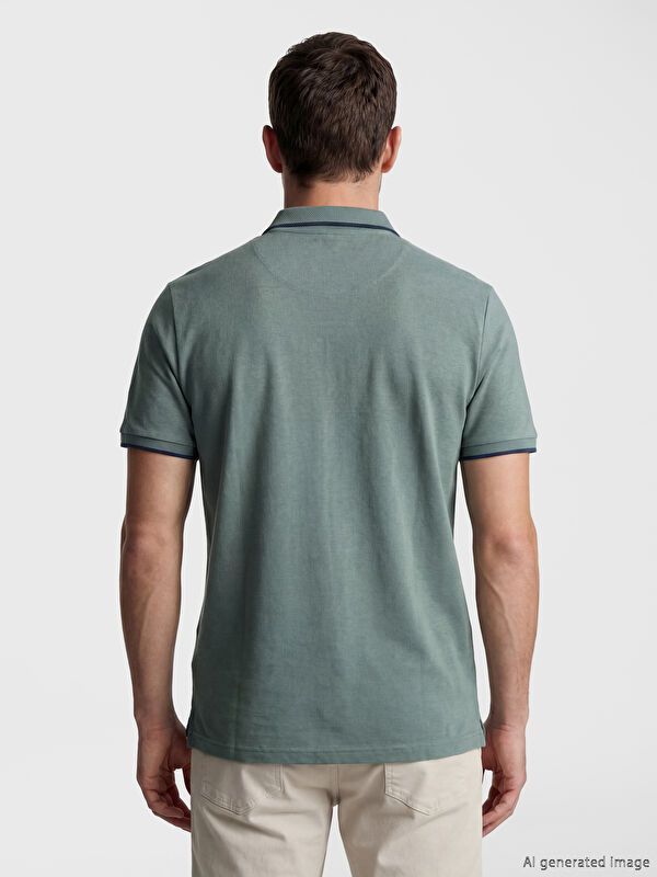 Moudda LC Waikiki - T-shirt col polo basique manches courtes en jersey pour Homme - Tunisie 4