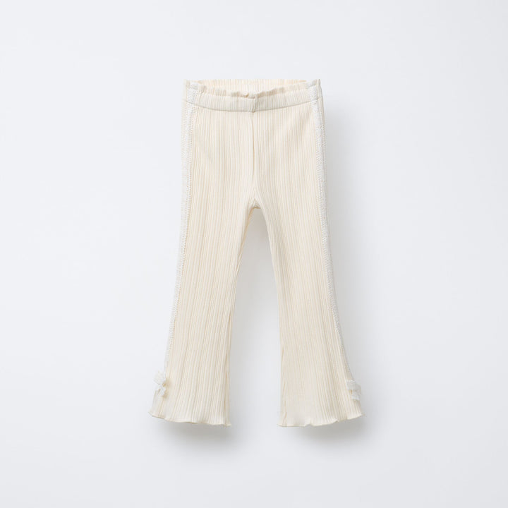 Moudda ZARA - Pantalon Enfant Flare - Dentelle Latérale & Nœud - Tunisie 1