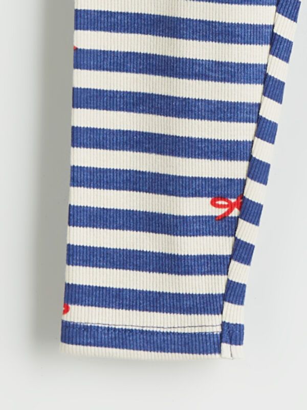 Moudda LC Waikiki - T-shirt en jersey stretch Fille Rayures marine - Tunisie 2