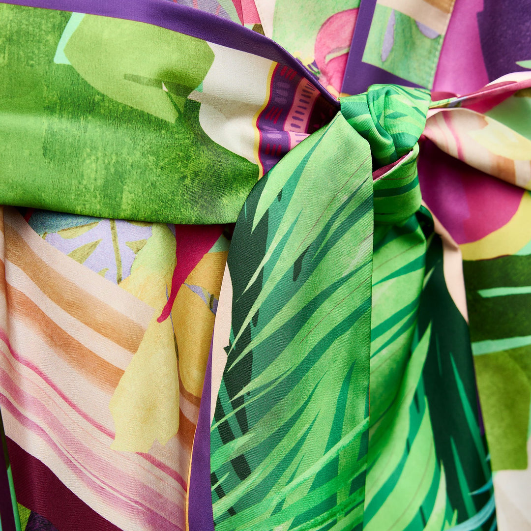 Moudda ZARA - Kimono imprimé patchwork multicolore croisé - Tunisie 4
