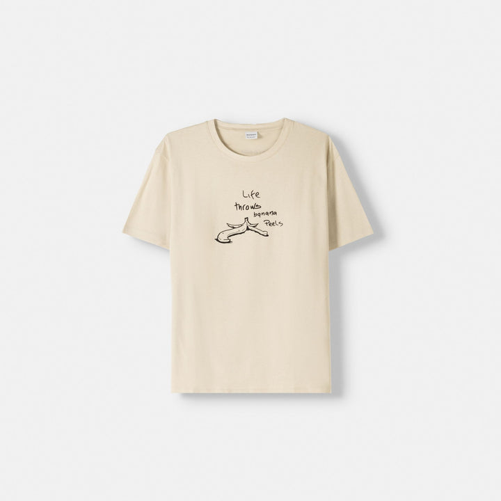 Moudda BERSHKA - T-shirt Coupe Regular Imprimés Rigolos - Tunisie 1