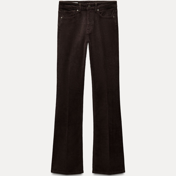 Moudda ZARA - Jean bootcut contour marron sergé - Tunisie 1