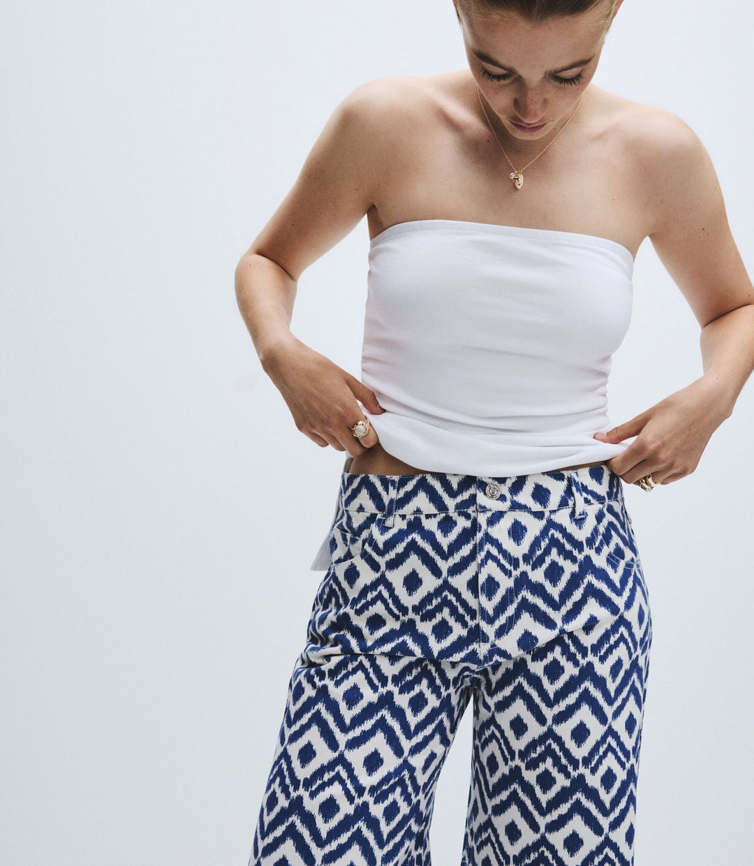 Moudda Lefties - Pantalon Wide Leg Denim Imprimé - Fille D5 - Tunisie 3