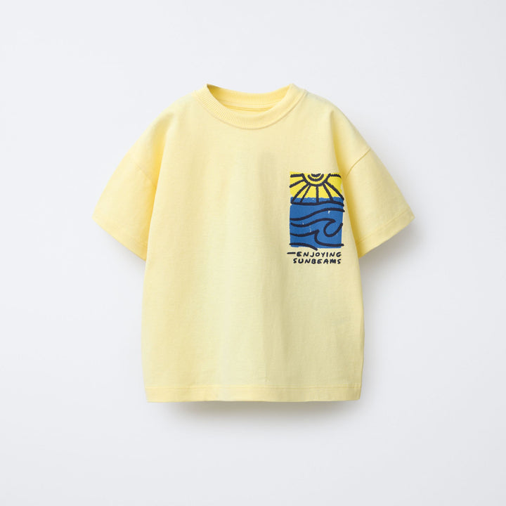 Moudda ZARA - T-Shirt Enfant - Soleil & Mer Encadrés - Tunisie 1