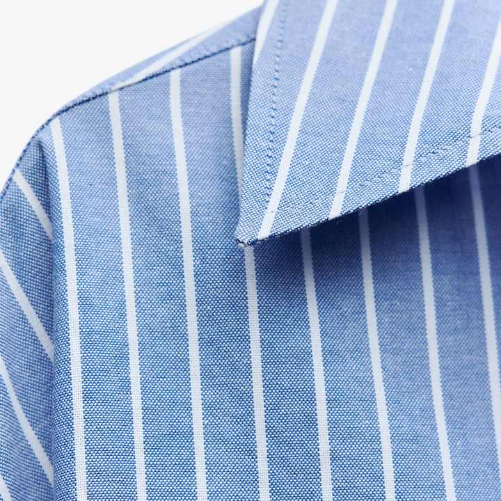 Moudda ZARA - Chemise oxford rayée fine manches longues encolure marquée - Tunisie 3