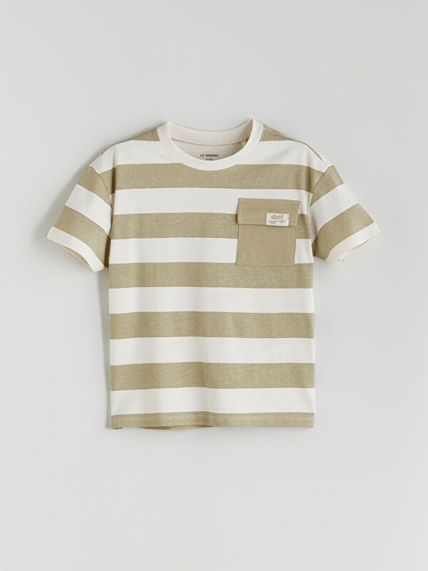 Moudda LC Waikiki - T-shirt en jersey manches courtes Garçon Impression vert terne - Tunisie 1