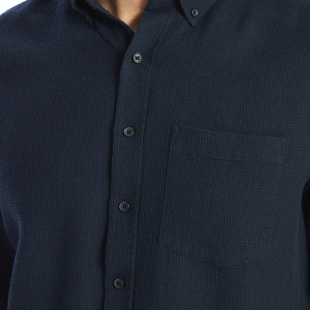 Moudda LC Waikiki - Chemise tissée manches longues Homme Marine - Tunisie 3