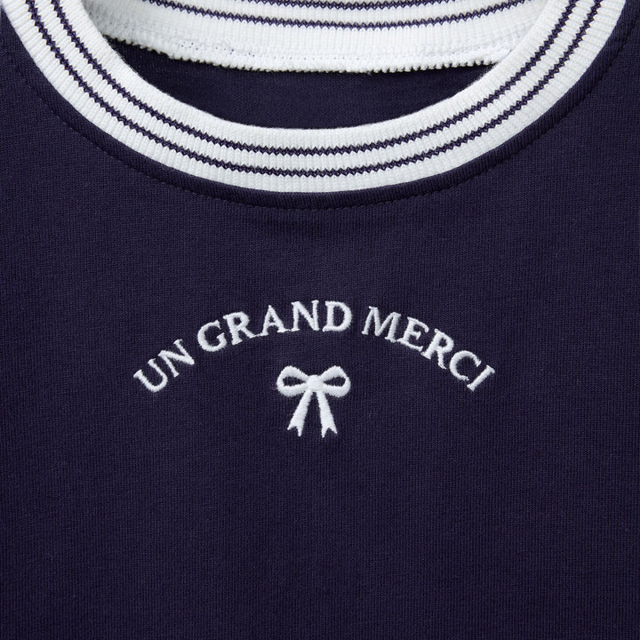 Moudda ZARA - T-Shirt Enfant - Col Tricot & Textes Brodés - Tunisie 3