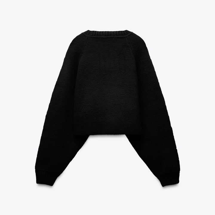 Moudda ZARA - Pull - Manches Raglan & Découpes (Noir) - Tunisie 2