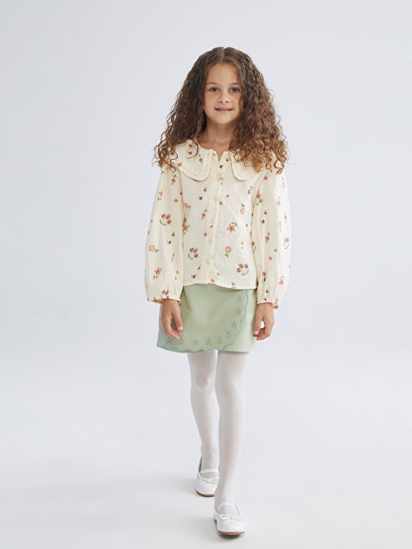 Moudda LC Waikiki - Ensemble tissé Fille Imprimé écru - Tunisie 1