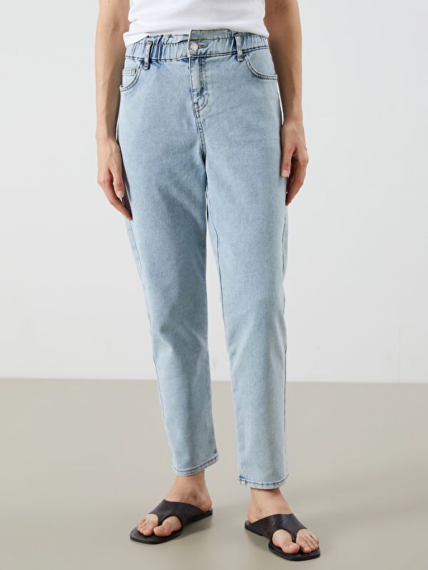 Moudda LC Waikiki - Pantalon tissé denim Femme Canne indigo clair - Tunisie 2