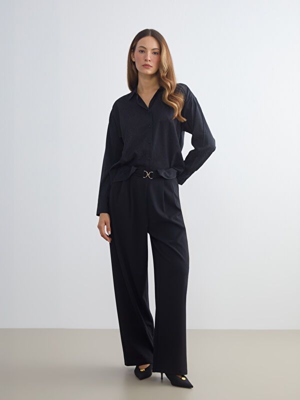 Moudda LC Waikiki - Pantalon tissé moyen Femme Noir - Tunisie 1