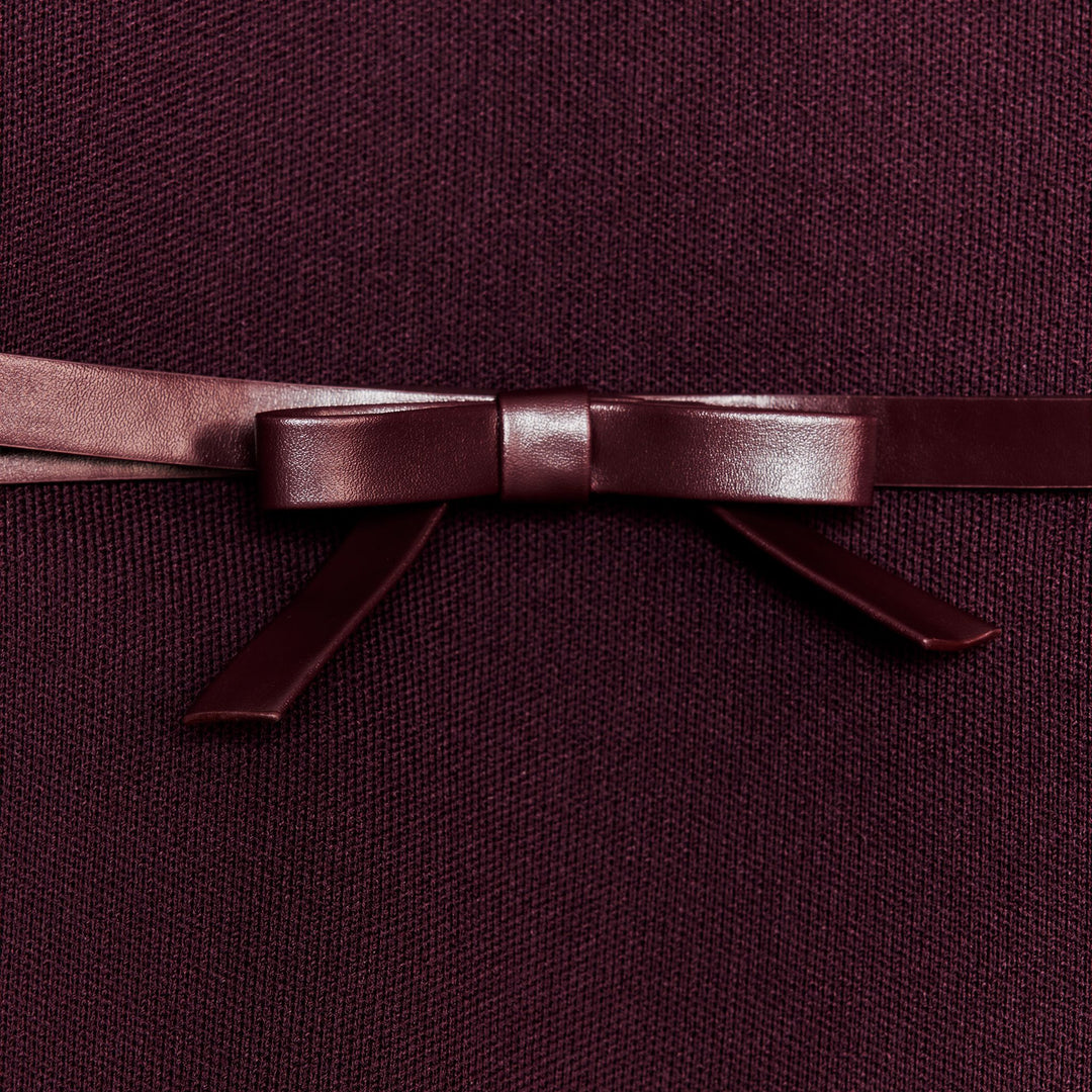 Moudda ZARA - Top - Col Bateau, Grenat & Ceinture Lacet - Tunisie 3