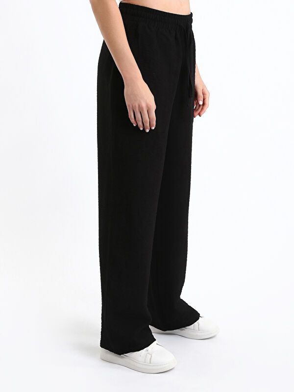 Moudda LC Waikiki - Pantalon tissé fin Femme Noir - Tunisie 4