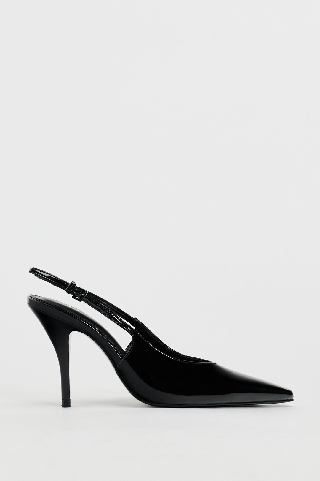 Décolleté talon cuir verni**