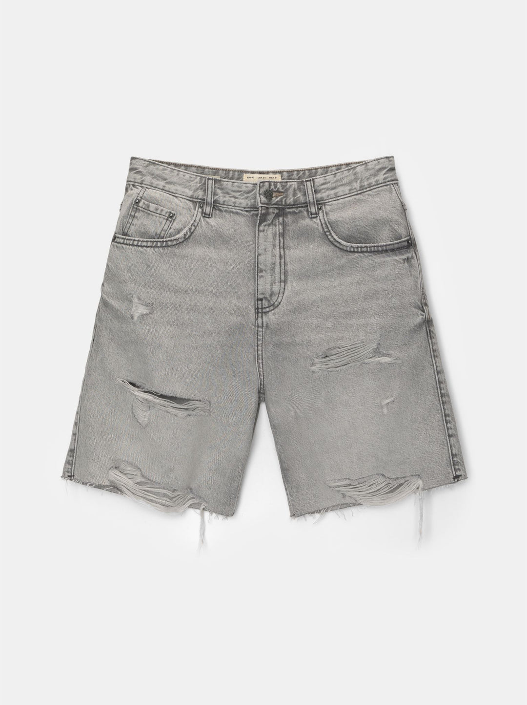 Moudda PULL & BEAR - Bermuda Denim Straight Déchiré - Tunisie 3